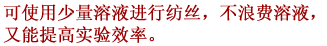 可使用少量溶液进行纺丝，不浪费溶液，又能提高实验效率。